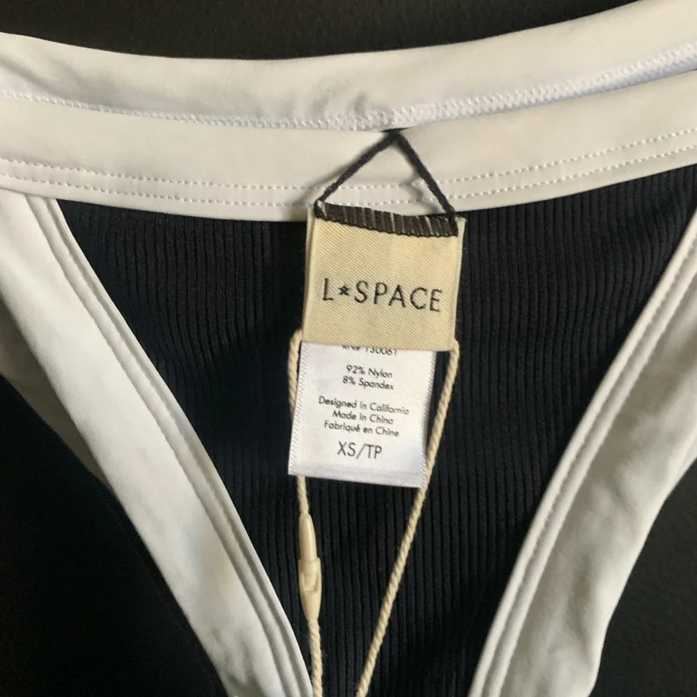 NWT Lspace Vacay Classic Bikini Bottoms White Bikini Bottom Black Inner Panel